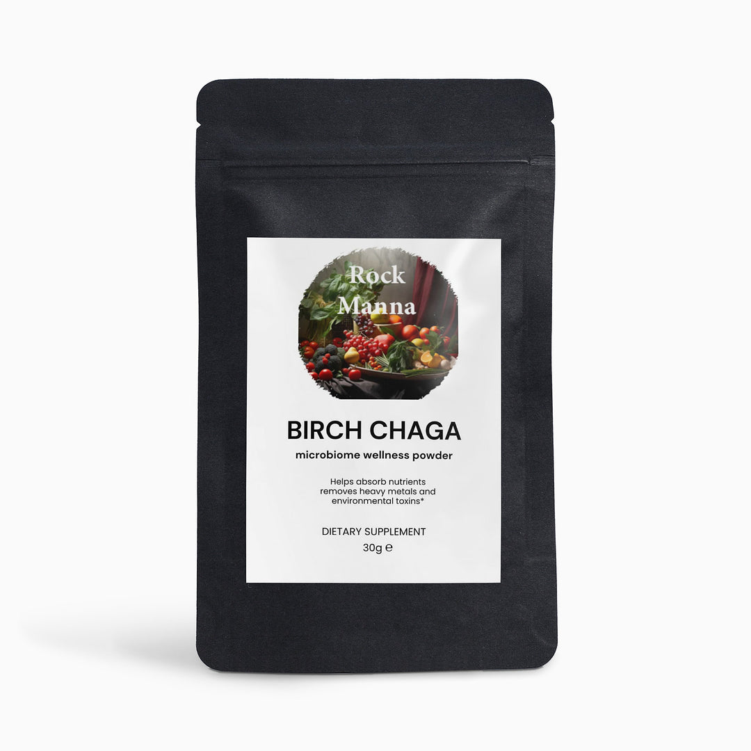 Birch Chaga Microbiome Wellness Powder Rock Manna