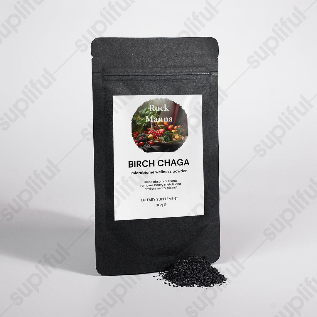 Birch Chaga Microbiome Wellness Powder Rock Manna