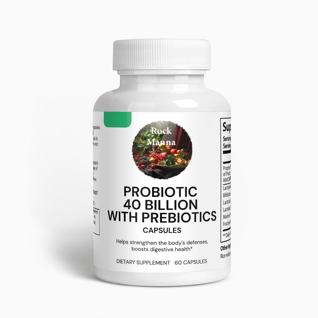 Probiotic 40 Billion CFUs with Prebiotics - SALE!!! Rock Manna
