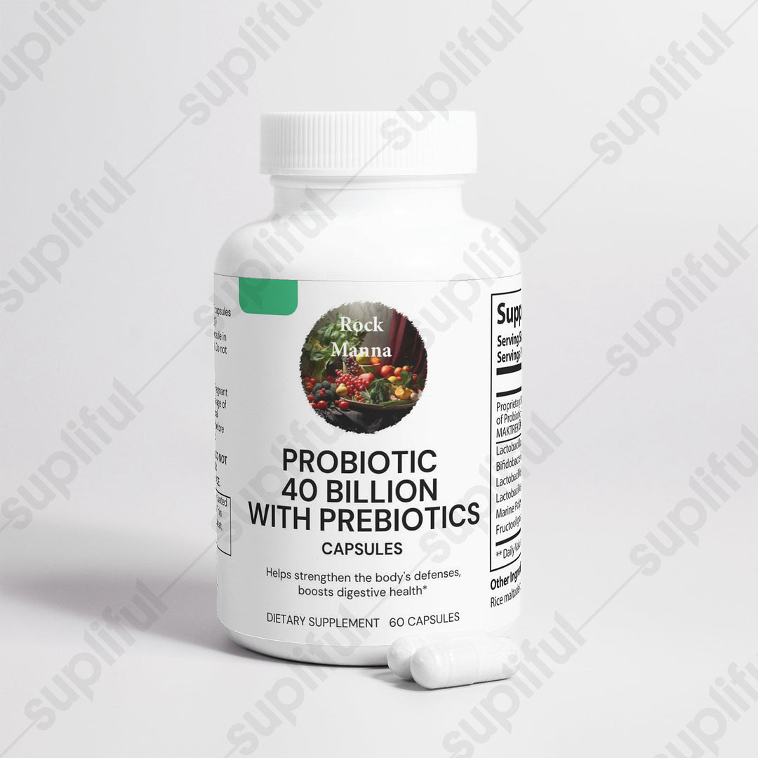 Probiotic 40 Billion CFUs with Prebiotics - SALE!!! Rock Manna