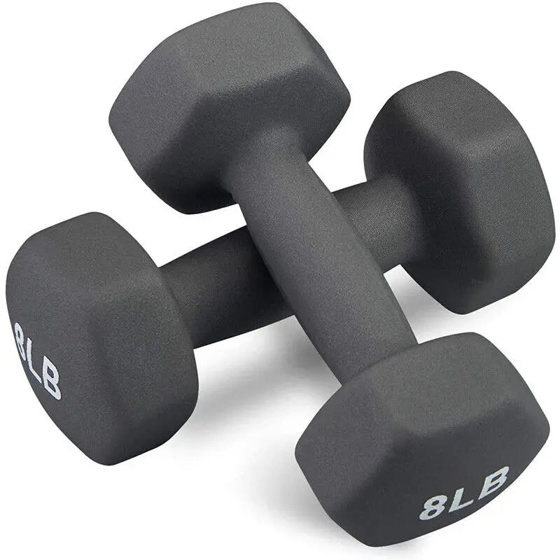 Hex Neoprene Coated Dumbbells Set  Rock Manna