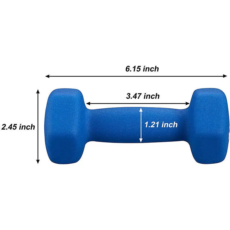 Hex Neoprene Coated Dumbbells Set 