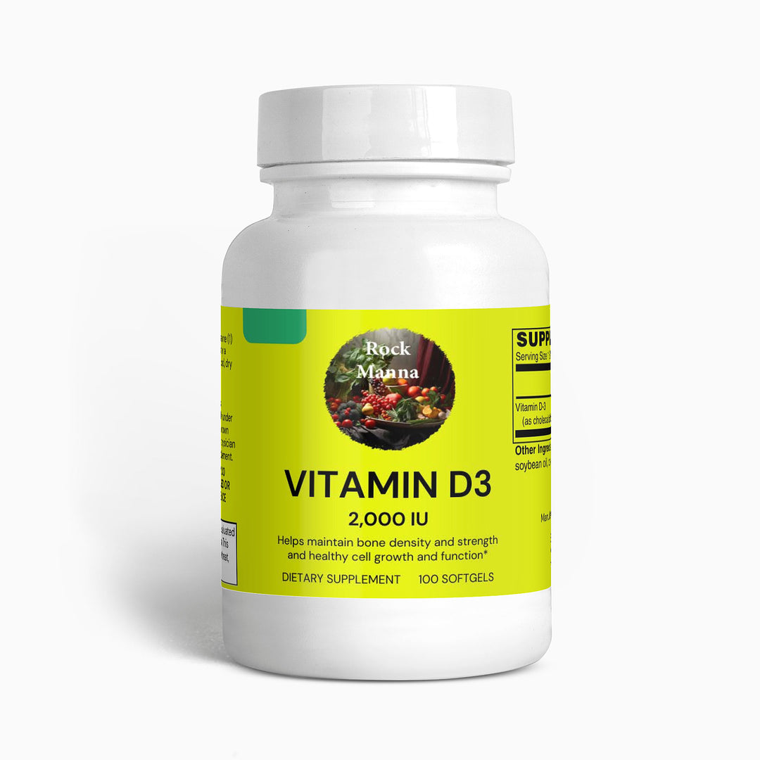 Vitamin D3 2,000 IU  - SALE!!!  Rock Manna