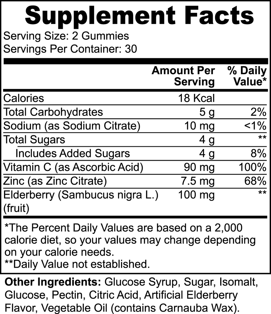 Elderberry & Vitamin C Gummies - SALE!! 